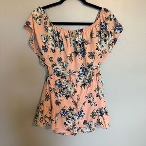 Altar’s State Floral Off-Shoulder Women’s Romper Size Medium